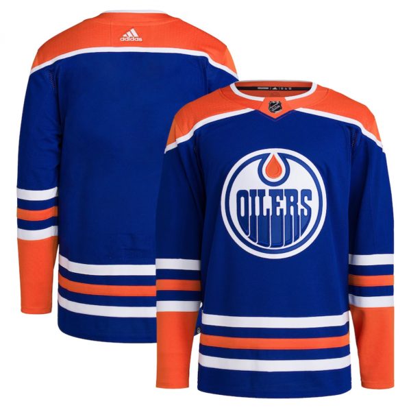 Men Edmonton Oilers Blank Royal Stitched Jersey