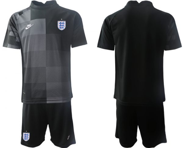 England Custom Black Goalkeeper Soccer Jersey Suit