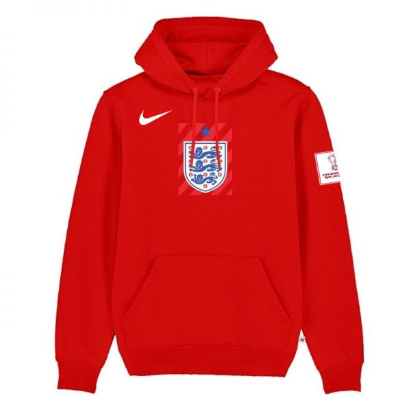 Men England FIFA World Cup Soccer Hoodie Red