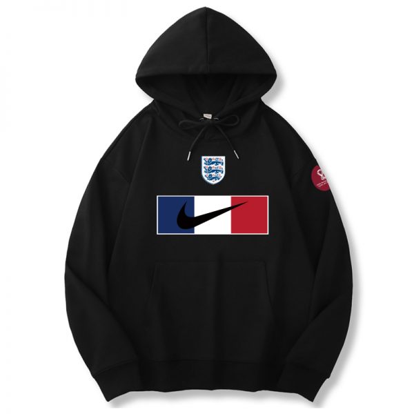 Men England World Cup Soccer Hoodie Black 001