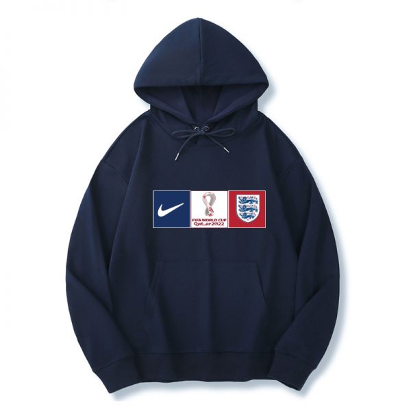 Men England World Cup Soccer Hoodie Navy