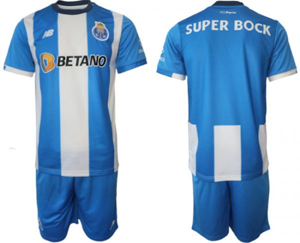 FC Porto Custom 2023/24 Blue/White Home Soccer Jersey Suit