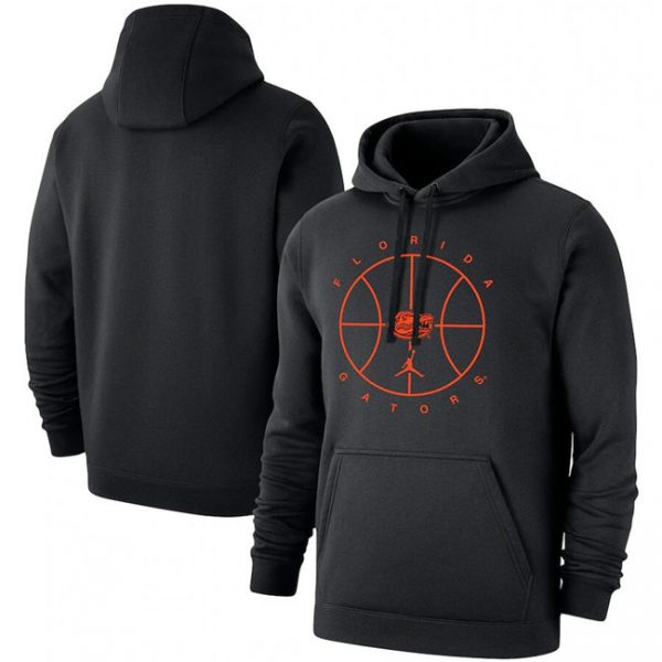 Men Florida Gators Black Basketball Icon Club Fleece Pullover Hoodie