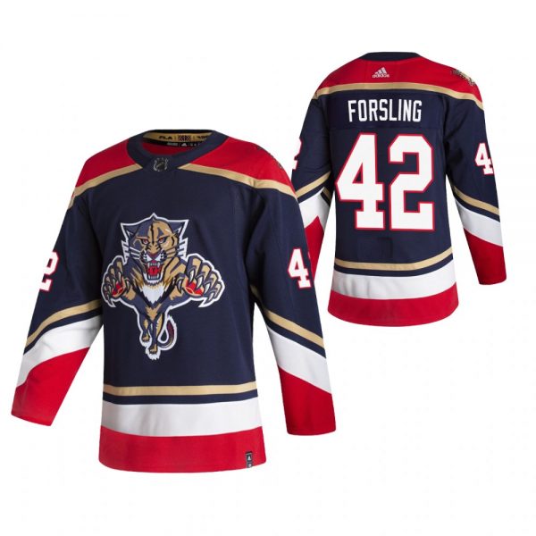 Men Florida Panthers #42 Gustav Forsling Navy Stitched Jersey