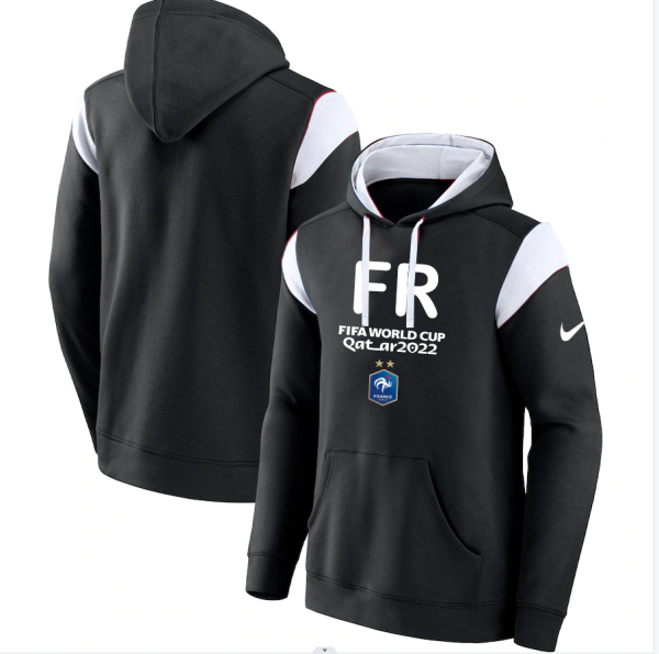 Men France Black 2022 FIFA World Cup Soccer Hoodie