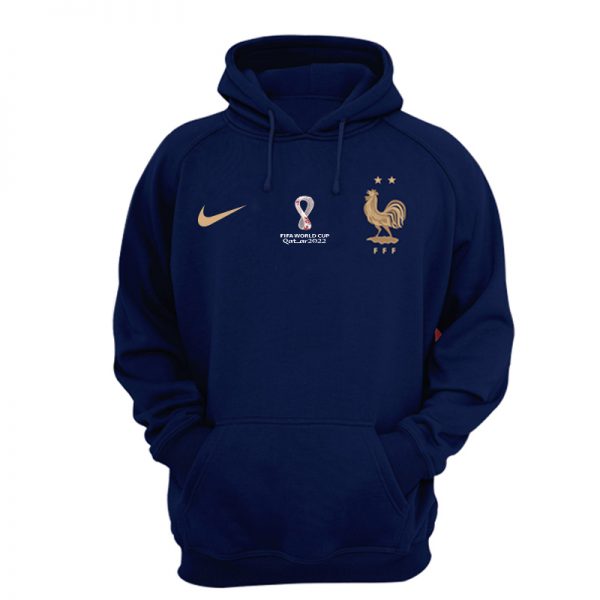 Men France FIFA World Cup Soccer Hoodie Navy 002