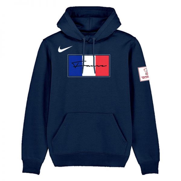Men France FIFA World Cup Soccer Hoodie Navy