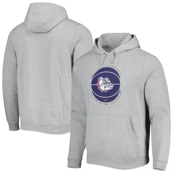 Men Georgia Bulldogs Grey Basketball Pullover Hoodie