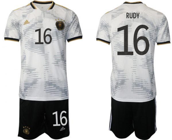 Men Germany #16 Rudy White 2022 FIFA World Cup Home Soccer Jersey Suit