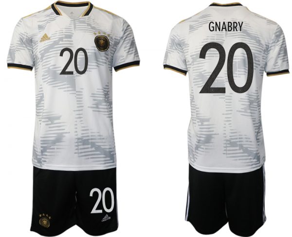 Men Germany #20 Ganbry White 2022 FIFA World Cup Home Soccer Jersey Suit