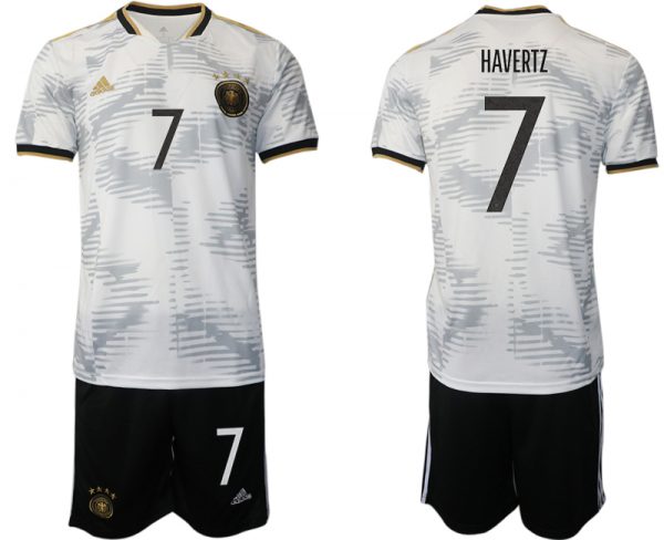 Men Germany #7 Havertz White 2022 FIFA World Cup Home Soccer Jersey Suit