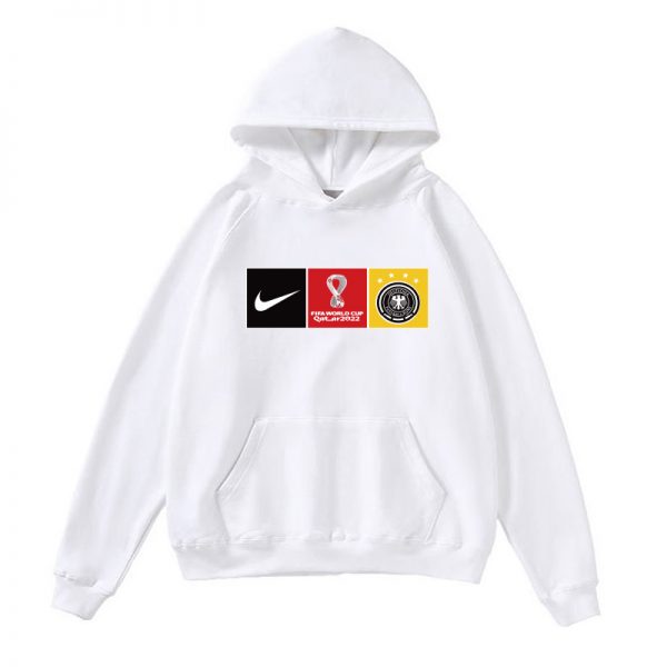 Men Germany World Cup Soccer Hoodie White