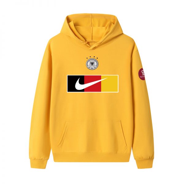Men Germany World Cup Soccer Hoodie Yellow 001