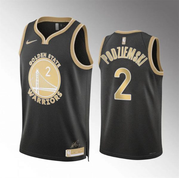 Men Golden State Warriors #2 Brandin Podziemski Black 2024 Select Series Stitched Basketball Jersey