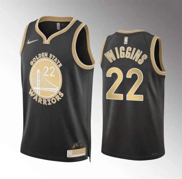 Men Golden State Warriors #22 Andrew Wiggins Black 2024 Select Series Stitched Basketball Jersey
