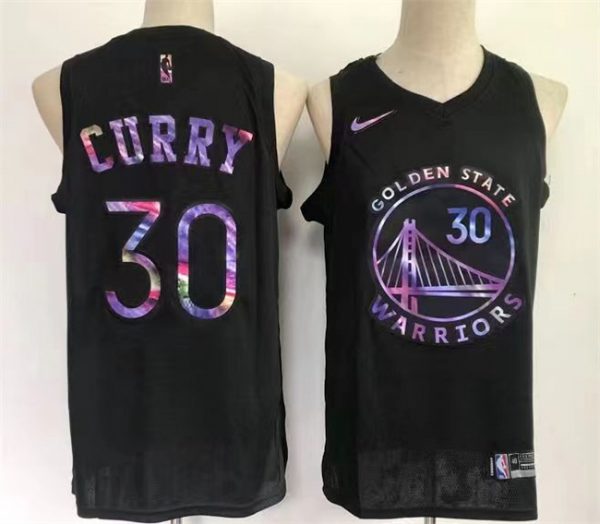 Men Golden State Warriors #30 Stephen Curry Black Stitched Basketball Jersey