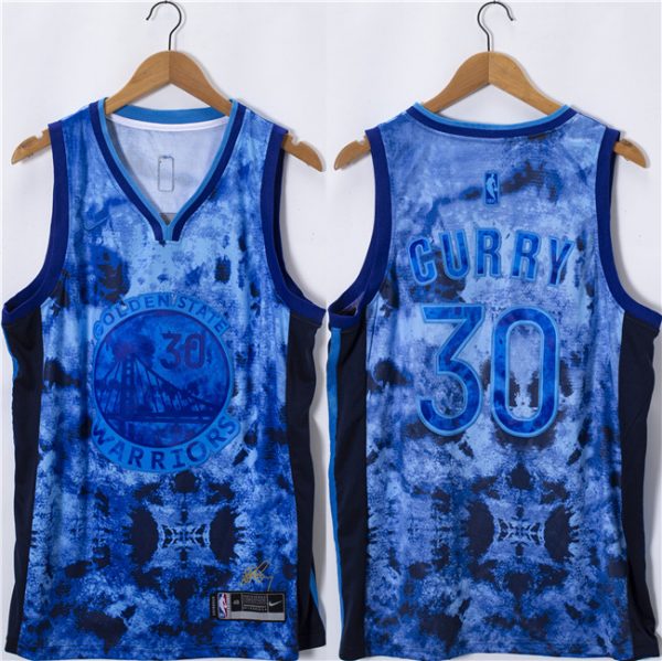 Men Golden State Warriors #30 Stephen Curry Blue Select Series Stitched Basketball Jersey