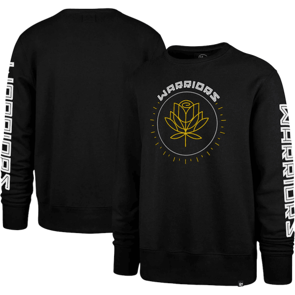 Men Golden State Warriors '47 Black 2022/23 City Edition Two-Peat Headline Pullover Sweatshirt