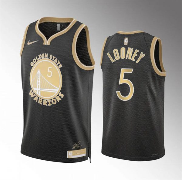 Men Golden State Warriors #5 Kevon Looney Black 2024 Select Series Stitched Basketball Jersey