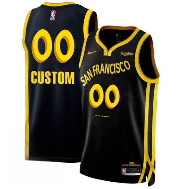 Golden State Warriors Active Player Custom Black 2023/24 City Edition Stitched Basketball Jersey