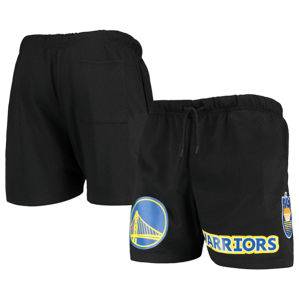 Men Golden State Warriors Black Chenille Shorts