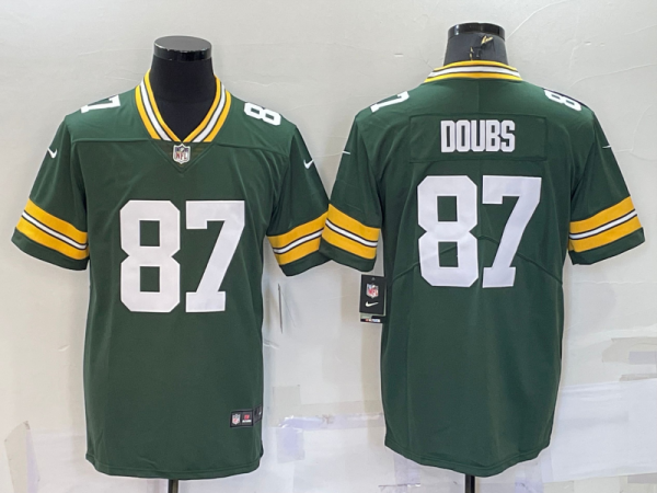 Men Green Bay Packers #87 Romeo Doubs Green Vapor Untouchable Limited Stitched Jersey