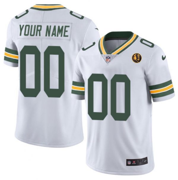 Green Bay Packers Active Player Custom White With John Madden Patch Vapor Limited Stitched Football Jersey