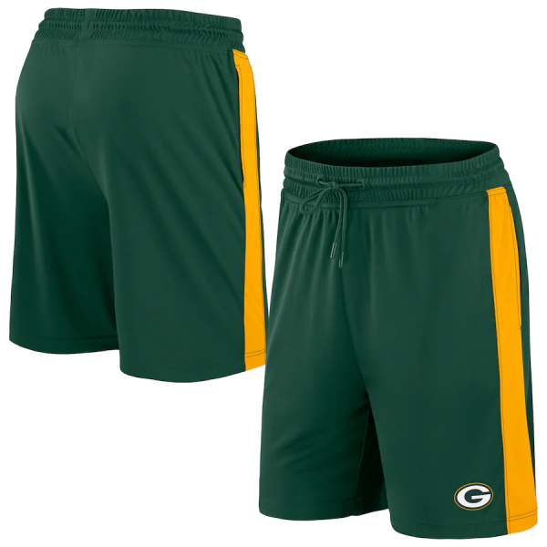 Men Green Bay Packers Green Performance Shorts