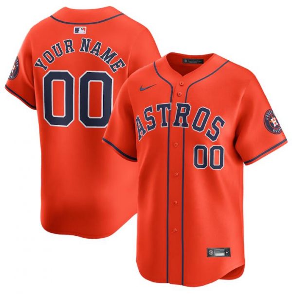 Houston Astros Active Player Custom Orange 2024 Alternate Limited Stitched Baseball Jersey