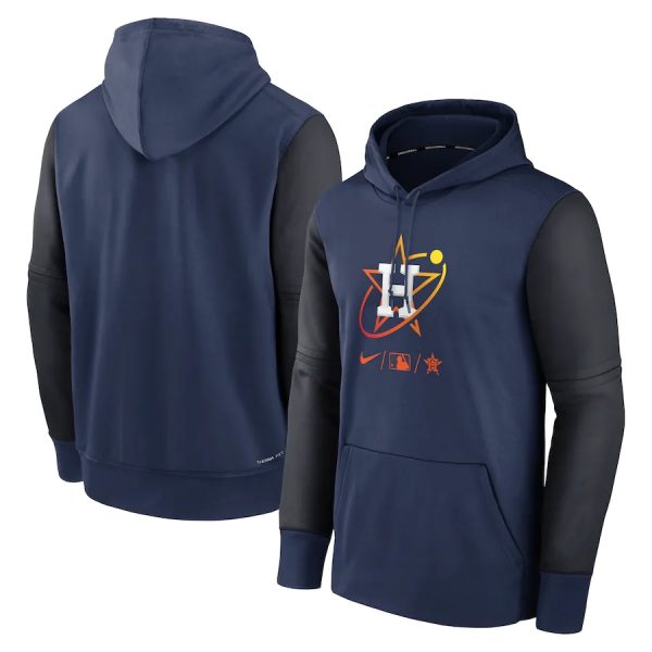 Men Houston Astros Navy 2022 City Connect Therma Performance Pullover Hoodie