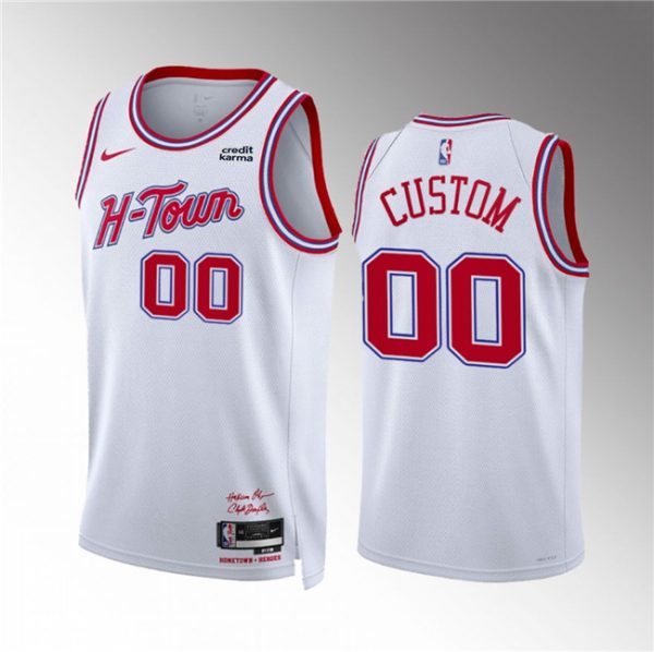 Houston Rockets Active Player Custom White 2023/24 City Edition Stitched Jersey