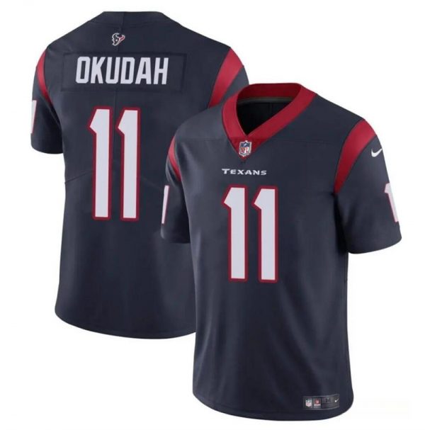 Men Houston Texans #11 Jeff Okudah Navy Vapor Untouchable Stitched Football Jersey