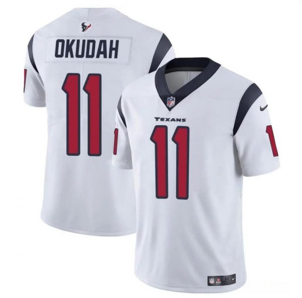 Men Houston Texans #11 Jeff Okudah White Vapor Untouchable Stitched Football Jersey
