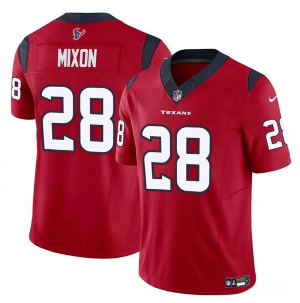 Men Houston Texans #28 Joe Mixon Red 2024 F.U.S.E Vapor Untouchable Stitched Football Jersey