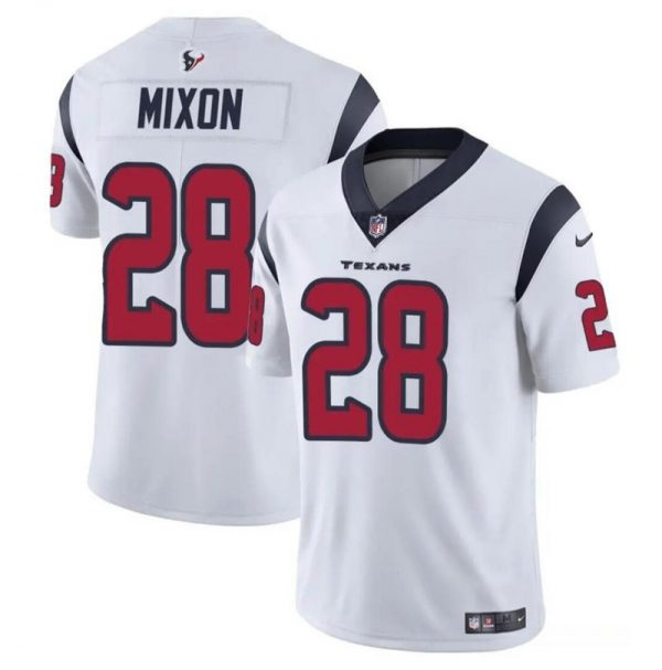 Men Houston Texans #28 Joe Mixon White Vapor Untouchable Stitched Football Jersey