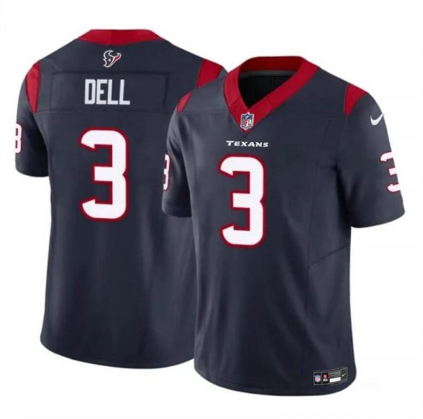 Men Houston Texans #3 Tank Dell Navy 2023 F.U.S.E Vapor Untouchable Stitched Football Jersey