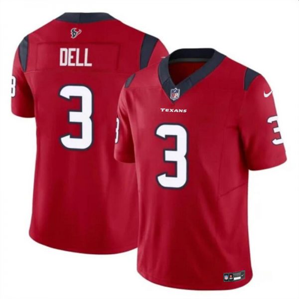 Men Houston Texans #3 Tank Dell Red 2023 F.U.S.E Vapor Untouchable Stitched Football Jersey