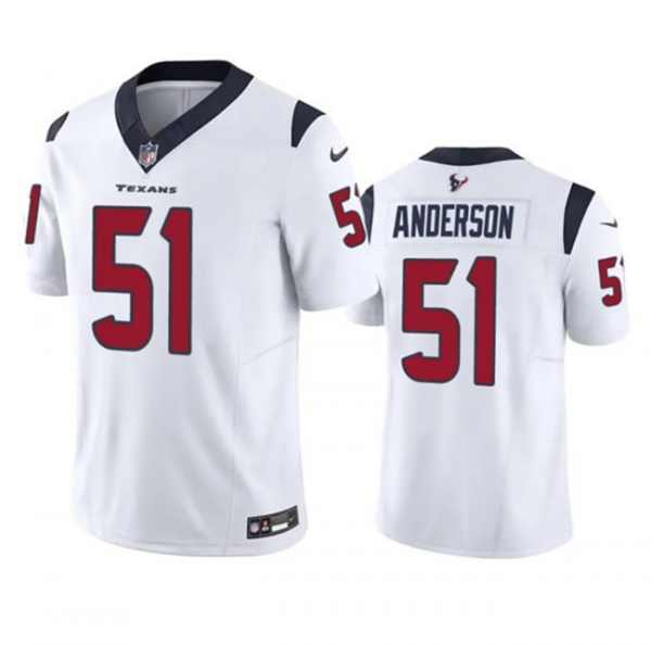 Men Houston Texans #51 Will Anderson Jr. White 2023 F.U.S.E Vapor Untouchable Stitched Football Jersey