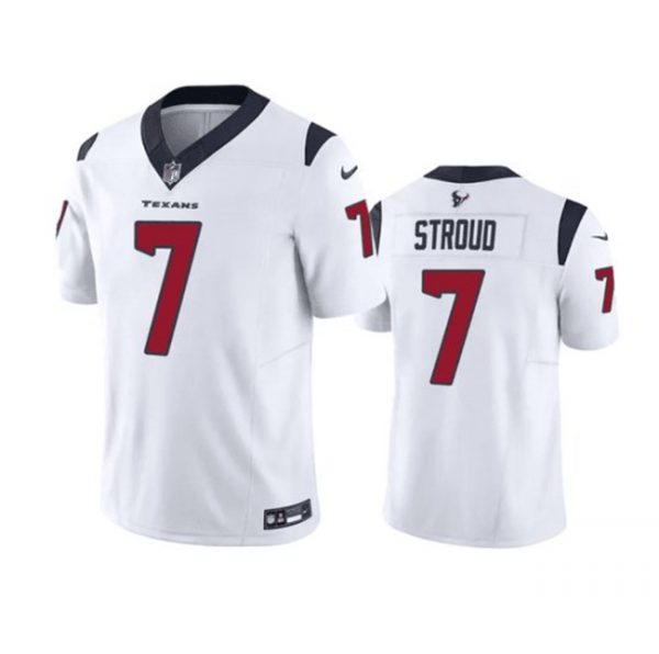 Men Houston Texans #7 C.J. Stroud White 2023 F.U.S.E. With 1-Star C Patch Vapor Untouchable Limited Stitched Football Jersey