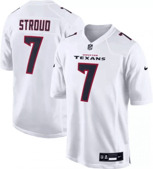 Men Houston Texans #7 C.J. Stroud white Stitched Game Jersey