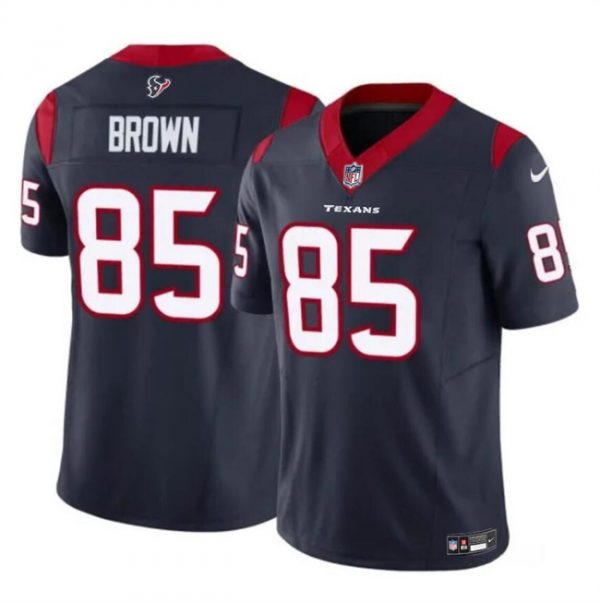 Men Houston Texans #85 Noah Brown Navy 2023 F.U.S.E Vapor Untouchable Stitched Football Jersey