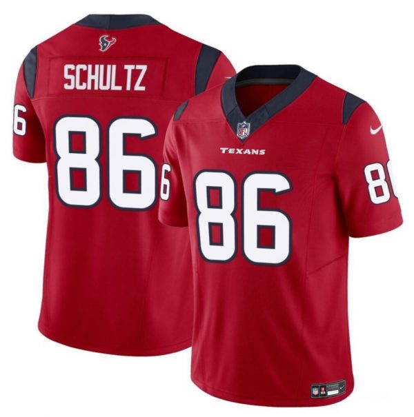 Men Houston Texans #86 Dalton Schultz Red 2023 F.U.S.E Vapor Untouchable Stitched Football Jersey
