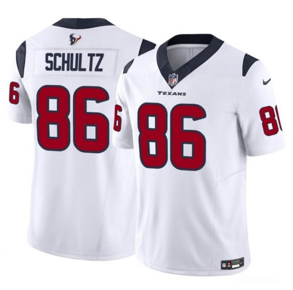 Men Houston Texans #86 Dalton Schultz White 2023 F.U.S.E Vapor Untouchable Stitched Football Jersey