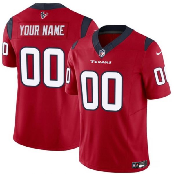Houston Texans Active Player Custom Red 2023 F.U.S.E Vapor Untouchable Limited Stitched Football Jersey