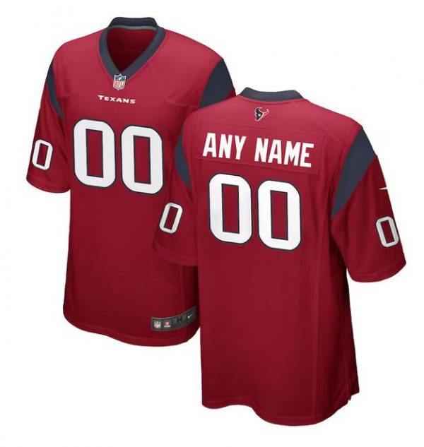 Houston Texans Active Player Custom Red Stitched Game Jersey