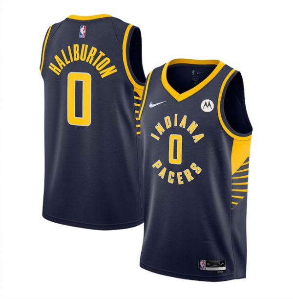 Men Indiana Pacers #0 Tyrese Haliburton Black Stitched Basketball Jersey
