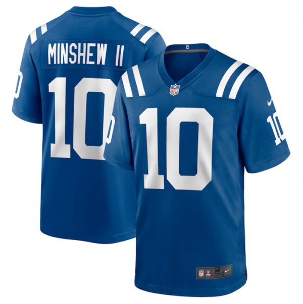 Men Indianapolis Colts #10 Gardner Minshew Blue Stitched Football Game Jersey
