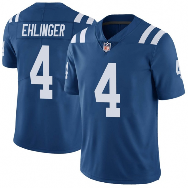 Men Indianapolis Colts #4 Sam Ehlinger Blue Stitched Jersey