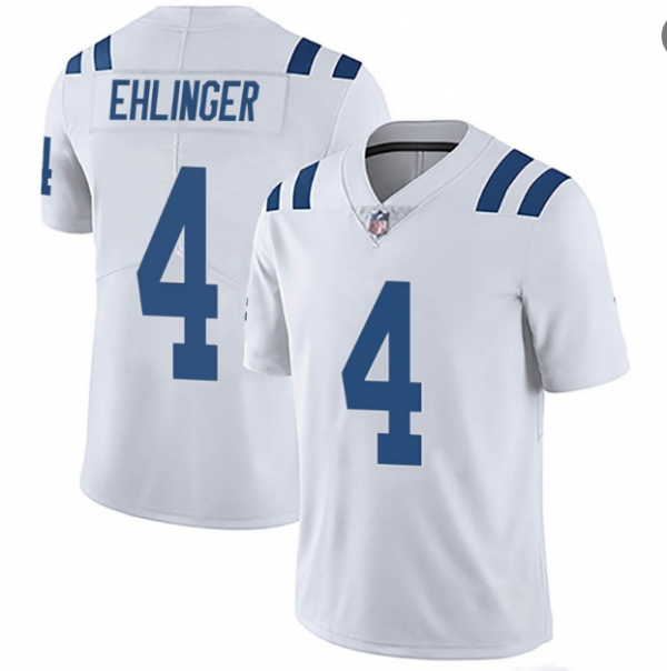 Men Indianapolis Colts #4 Sam Ehlinger White Stitched Jersey