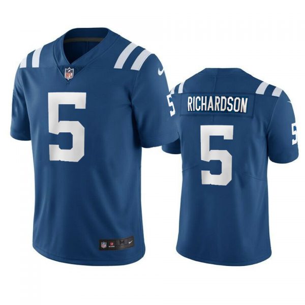 Men Indianapolis Colts #5 Anthony Richardson Blue 2023 Draft Vapor Untouchable Stitched Football Jersey